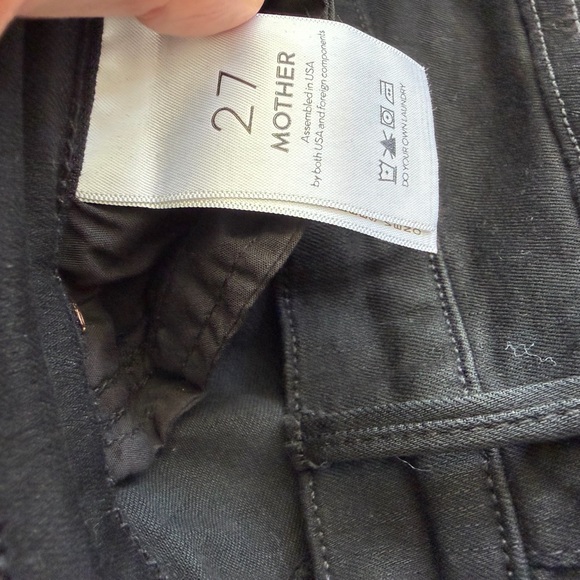 MOTHER Mid rise Dazzler Ankle Black Jeans - Picture 9 of 10